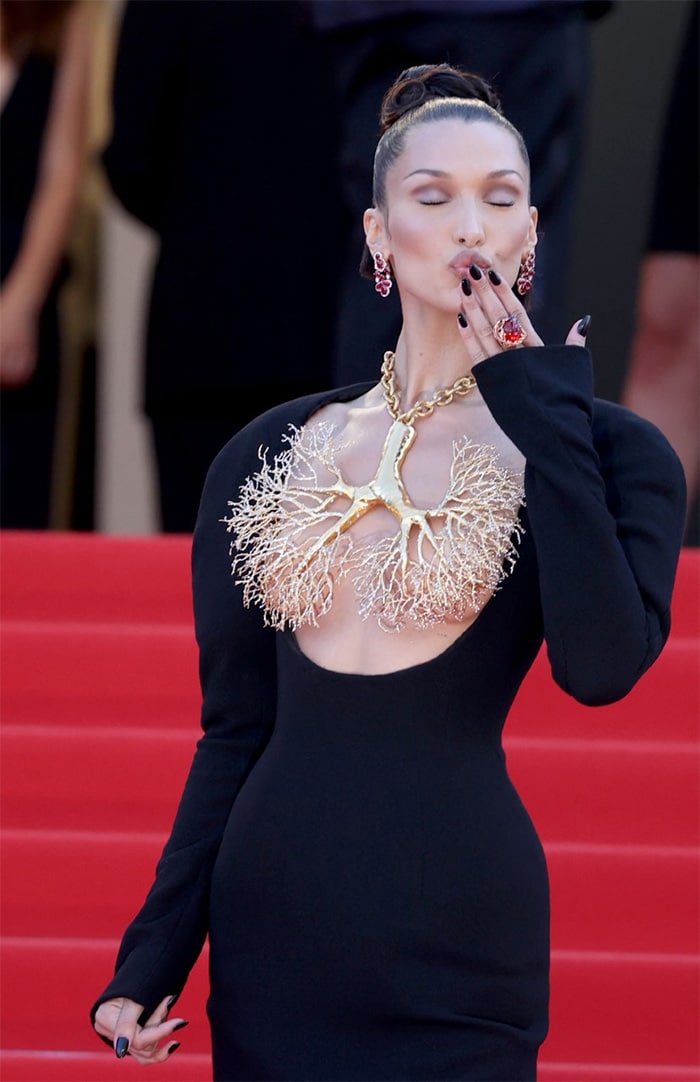 Cannes: Black Magic Woman Bella Hadid Sets Red Carpet On Fire