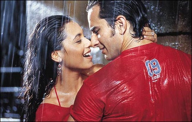 Its Rainin' Men: The battle of the sexes in Hum Tum had Rani and Saif boiling in utter exasperation, but it also had them kissing to make up.