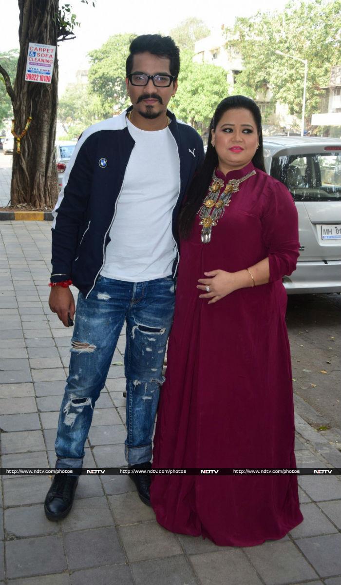 Actors Bharti Singh and Haarsh Limbachiyaa are busy with their wedding shopping. The couple was spotted outside Neeta Lulla store on Wednesday. Bharti and Haarsh are getting married on December 3 in Goa.