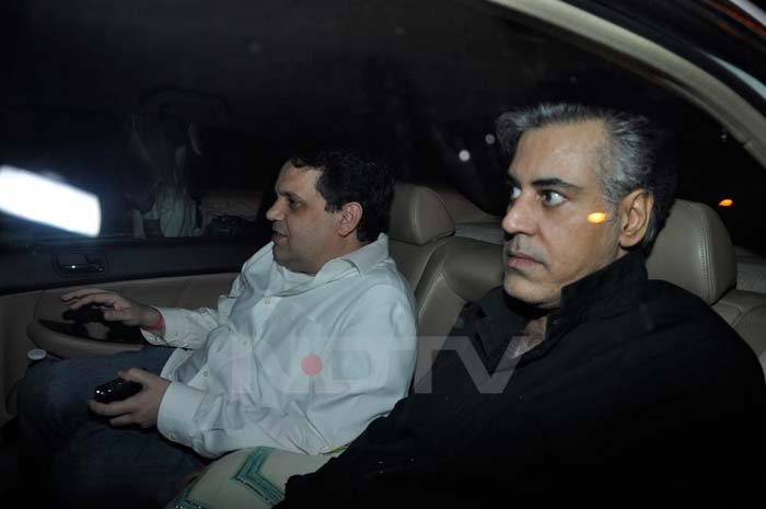 Designers Abu Jani and Sandeep Khosla arriving for the party.