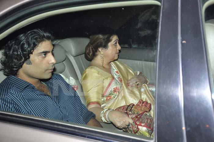 Kirron Kher with son Sikander Kher.