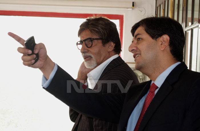 Big B was at the NDTV office in New Delhi to shoot a promo for the campaign. (Photo: Rajnish Jena)