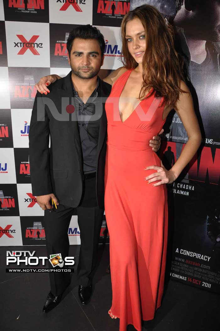 Industrialist Sachin Joshi has produced and stars in <i>Azaan</i> with stunning South African model-actress Candice Boucher as the film's lead actress.