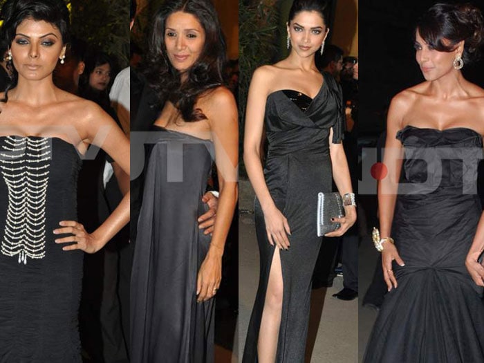 Black being the all time favourite of our lady fashionistas, captured the night as the beauties walked the red carpet for Filmfare Awards 2010 in ravishing black outfits.