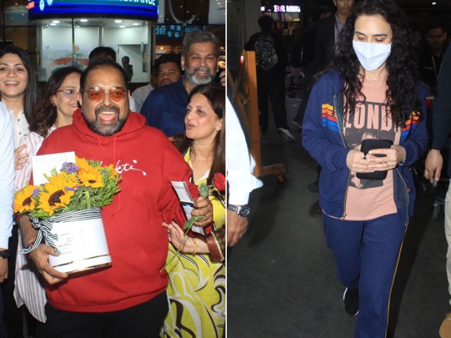 Blockbuster Airport Spotting: Shankar Mahadevan, Preity Zinta And Others Blockbuster Airport Spotting: Shankar Mahadevan, Preity Zinta And Others
