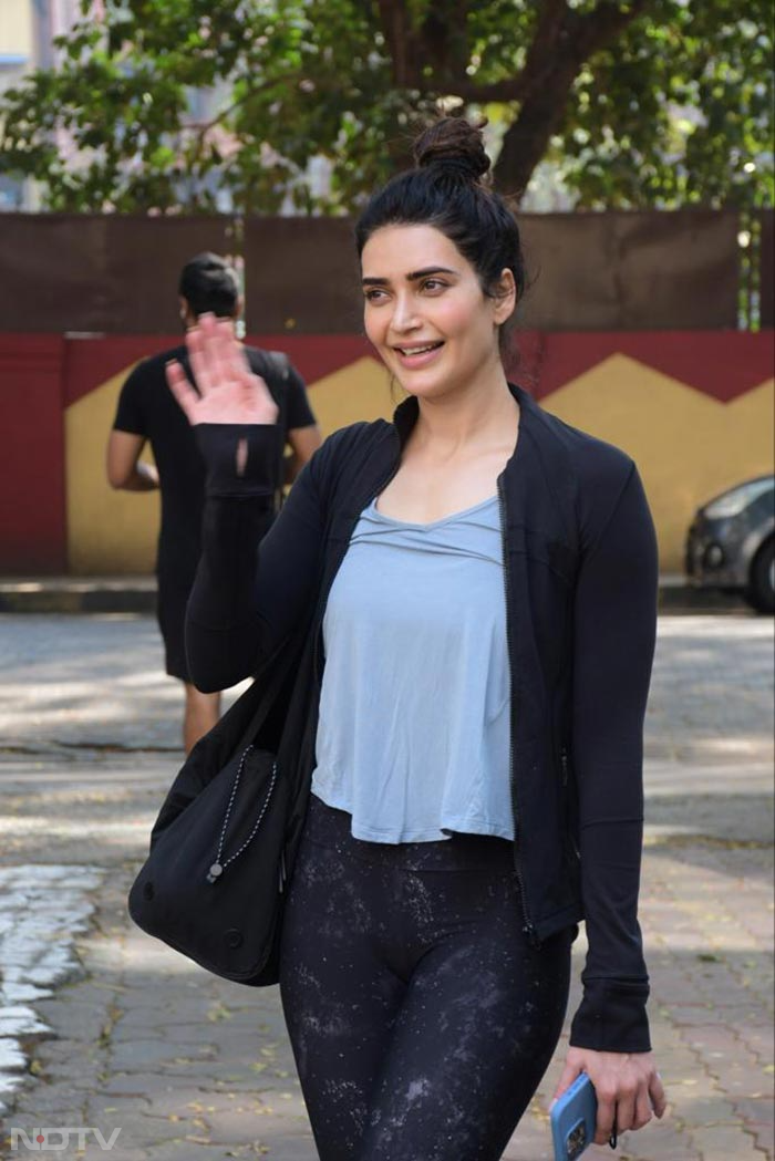 Karishma Tanna was pictured at the gym. (Image courtesy: Varinder Chawla)