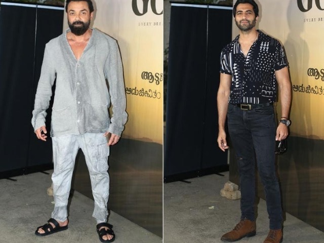 Photo : Bobby Deol, Akshay Oberoi And Others At Aadujeevitham Screening