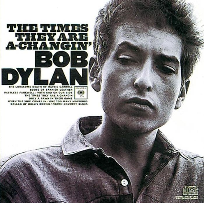 In the 1960s, Dylan became a youth icon. He conceived and wrote <i>The Times They Are A Changin</i> as an anthem for the era of change he saw occurring. The early 60s had already seen the Cuban missile crisis, and almost a decade of the civil rights movement. The recording of the album was completed only days before the assassination of President John F Kennedy. The Vietnam War was soon to follow.