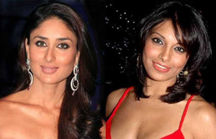 Bipasha-Kareena: Things went sour between Bipasha and Kareena when Kareena called John Abraham expressionless at one of the talk shows. They ended their seven-year-old spat at Saif Ali Khan's birthday party.