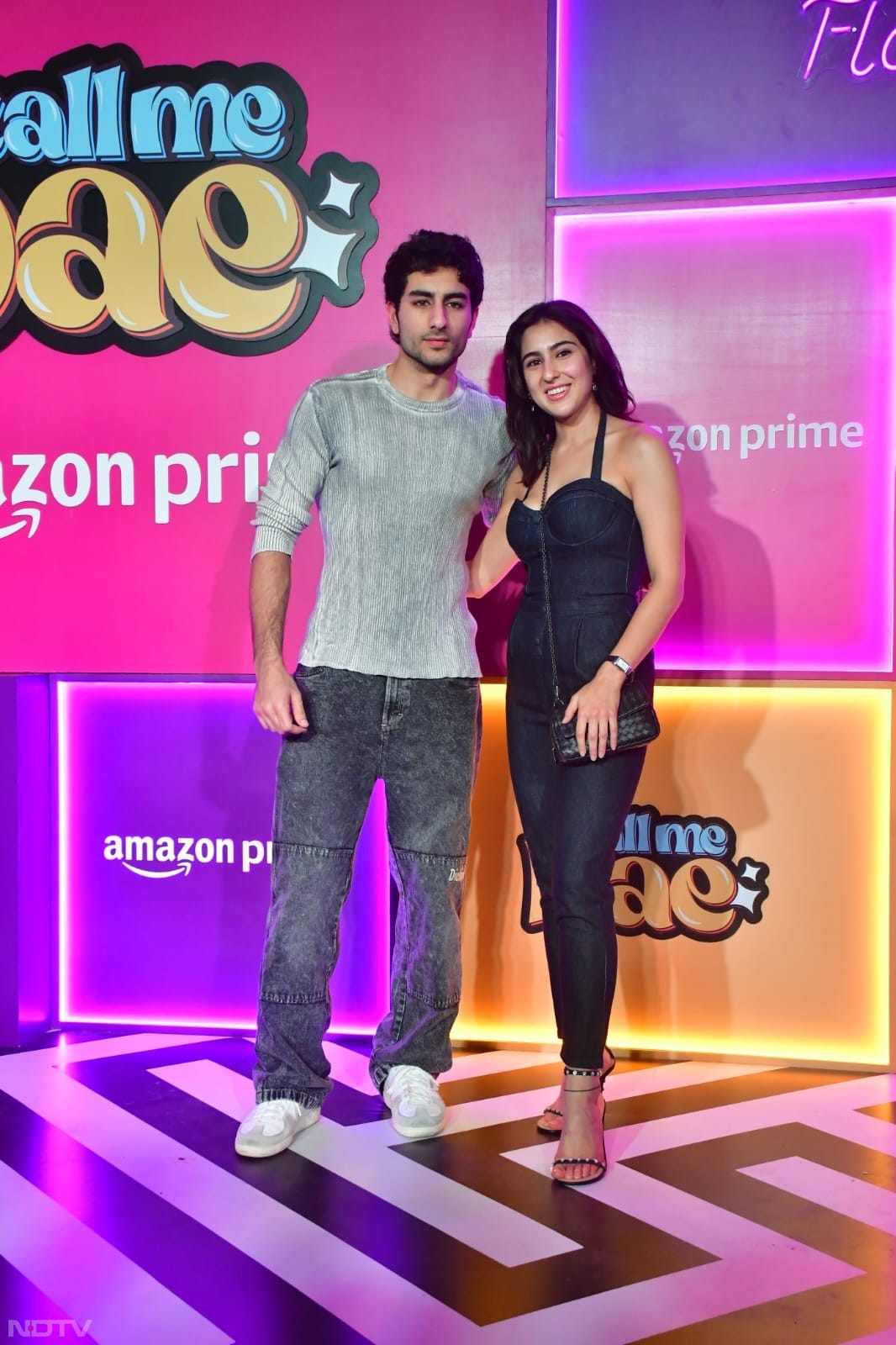 Sara Ali Khan and Ibrahim Ali Khan were all smiles at the screening of Call Me Bae (Image Courtesy: Varinder Chawla)