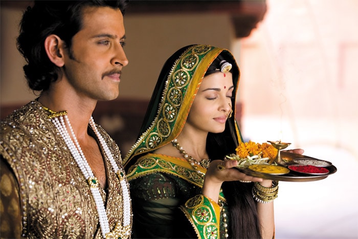 <i><b>Jodhaa Akbar</i></b> (2008)<br>
<b>Net Gross collection</b>: Rs. 59,03,00,000 <br> 
<b>Cast</b>: Hrithik Roshan, Aishwarya Rai, Sonu Sood, Punam S. Sinha, Raza Murad, Kulbhushan Kharbanda, Suhasini Mulay, Ila Arun, Rajesh Vivek, Pramod Moutho, Surendra Pal<br>
<b>Directed by</b>: Ashutosh Gowariker<br>
<b>Synopsis</b>: Ashutosh Gowariker's <i>Jodhaa Akbar</i> is the story of the greatest Mughal emperor that ruled Hindustan (now India), Jalaluddin Mohammad Akbar, and a fiery young Rajput princess, Jodhaa. Set in the sixteenth century, this epic romance begins as a marriage of alliance between two cultures and religions, for political gain, with the Hindu King Bharmal of Amer giving his daughter's hand to a Muslim Emperor, Akbar. When Akbar accepts the marriage proposal, little does he know that in his efforts to strengthen his relations with the Hindu Rajputs, he would in turn be embarking on a new journey - the journey of true love. From the battlefield where the young Jalaluddin was crowned, through the conquests that won him the title of Akbar the Great ('Akbar' in Arabic means great), to winning the love of the beautiful Jodhaa, Jodhaa Akbar traces the impressive graph of the mighty emperor and his romance with a defiant princess. With Hrithik Roshan as Akbar and Aishwarya Rai as Jodhaa, the film is produced by Ronnie Screwvala and Ashutosh Gowariker. (Source: Official release)