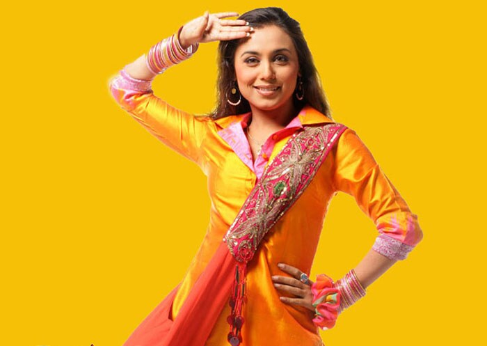 Eye Candy: Rani Mukherjee was fabulous in colourblocked and gota-bedecked kitsch in <i>Bunty aur Babli</i>.