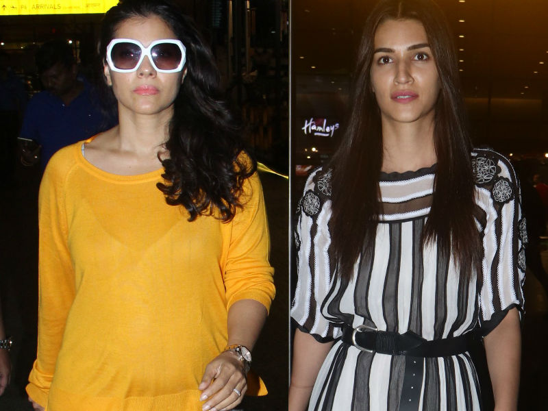 <i>Luka Chuppi</i> At The Airport With Kriti, Kajol And Other Celebs