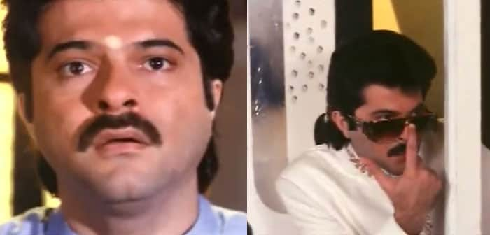 Anil Kapoor continued the tradition of mistaken identity in <i>Kishen Kanhaiya</i> as simpleton Kishen and savvy twin Kanhaiya.