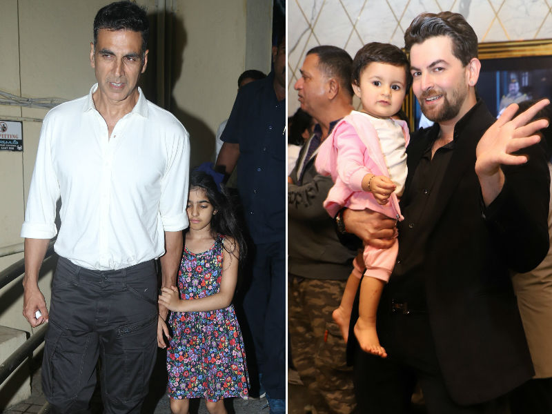 Akshay Kumar-Nitara And Neil Nitin Mukesh-Nurvi's Father-Daughter Movie Night