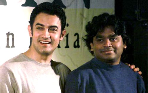 <b>Bowled over!</b>: Aamir Khan has congratulated ace music composer A R Rahman for his Golden Globe win. Aamir said that he was proud of Rahman and felt happy to see his work recognised all over the world.