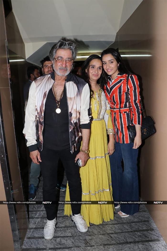 Shraddha Kapoor Attends <I>Bombairiya</I> Screening With Family