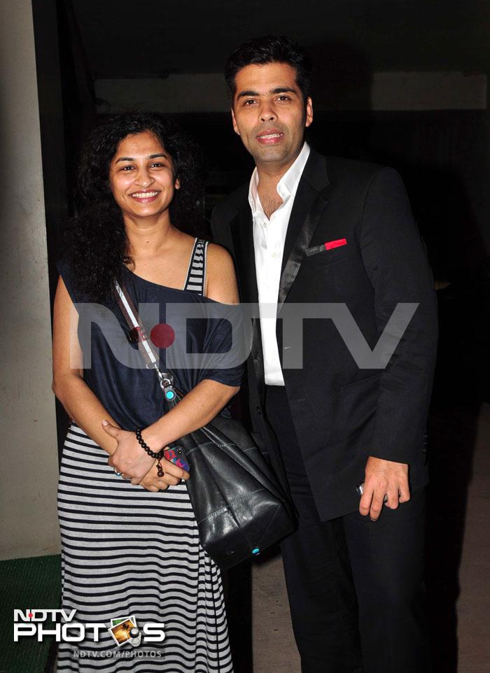 Directors stick together: Gauri Shinde and Karan Johar.