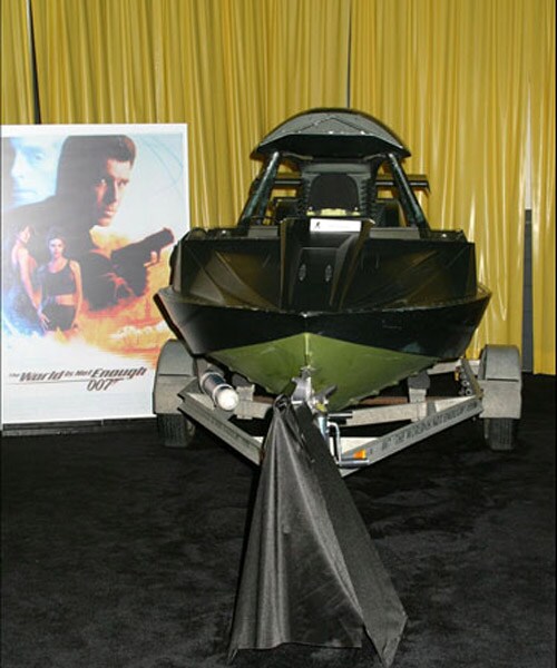 <B>Need for speed</b>: <I>The World Is Not Enough</i> saw Pierce Brosnan riding a mini-speed boat.