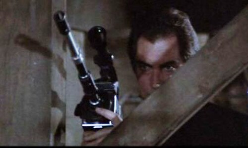 <B>Killed to order</b>: Bond films have always been known for their advanced technology. One particularly cool gadget in <I>Licence to Kill</i> was the gun with a camera built in. The special thing about this sniper gun was that it could be programmed to shoot one particular person, who would be identified by the scanner of the camera.