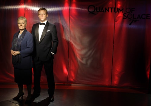 <b>Don't melt!</b>: Wax figures of Daniel Craig as James Bond, 007, and Judi Dench as M, take centre stage ahead of the new Bond film, Quantum of Solace which is released worldwide in November 2008.