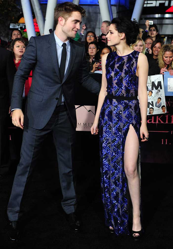 Kristen Stewart and Robert Pattinson didn't disappoint fans who waited for days for the big-ticket world premiere of <i>The Twilight Saga: Breaking Dawn - Part 1</i> in Los Angeles. They made a stunning arm-in-arm entry.