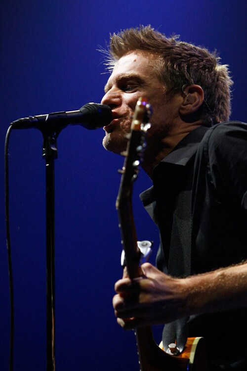 <b>18 till I die!</b>: Canadian rock star Bryan Adams performs during his concert at the Hallenstadion in Zurich, Switzerland.