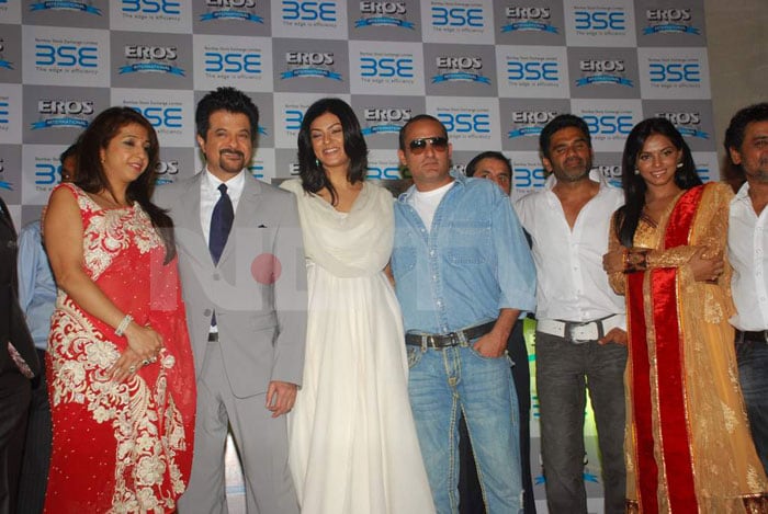 Sushmita, Anil ring the BSE bell with No Problem