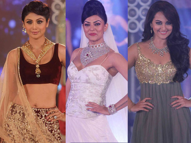 Fashionistas walk the ramp: Shilpa, Sonakshi, Sushmita