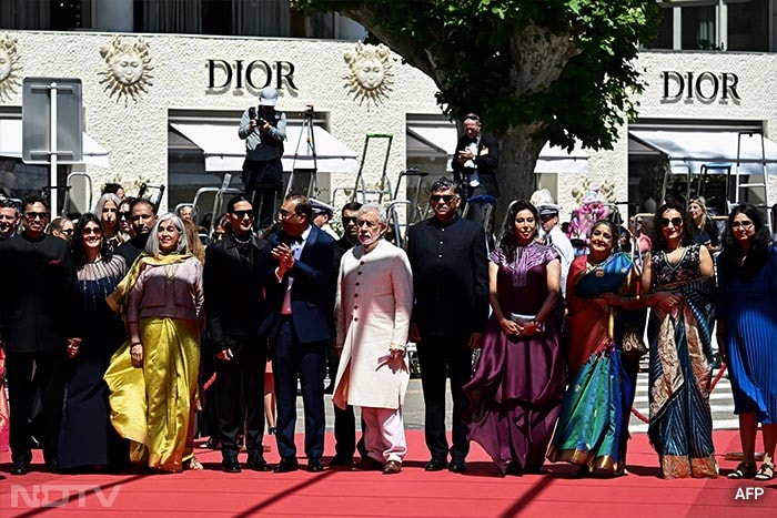 Naseeruddin Shah and Ratna Pathak Shah, Prateik Babbar attended the screening of <i>Manthan</i>, which was screened at the Cannes Classics section. (Image courtesy: AFP)