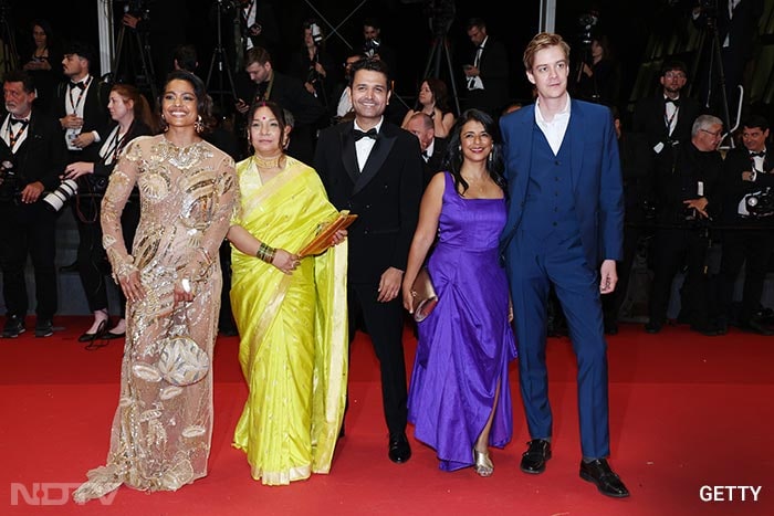 Shahana Goswami dazzled in a gold outfit on the Cannes Film Festival red carpet. (Image courtesy: Getty)