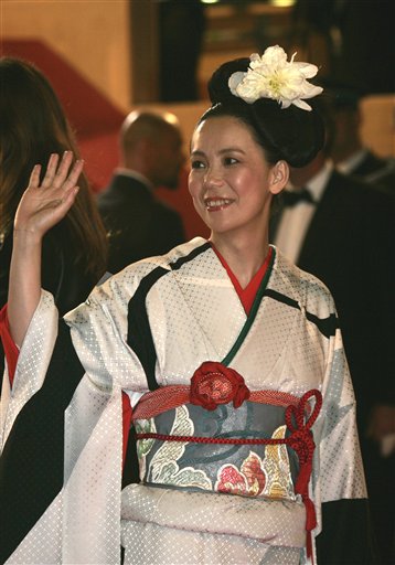 Japanese director Naomi Kawase arrives for the screening of the film Mogari No Mori, at the 60th International film festival in Cannes.