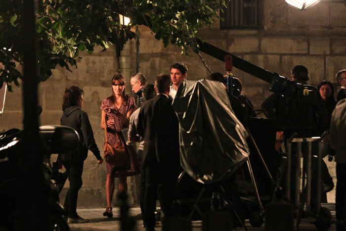 On location: Carla Bruni shoots for Woody Allen film