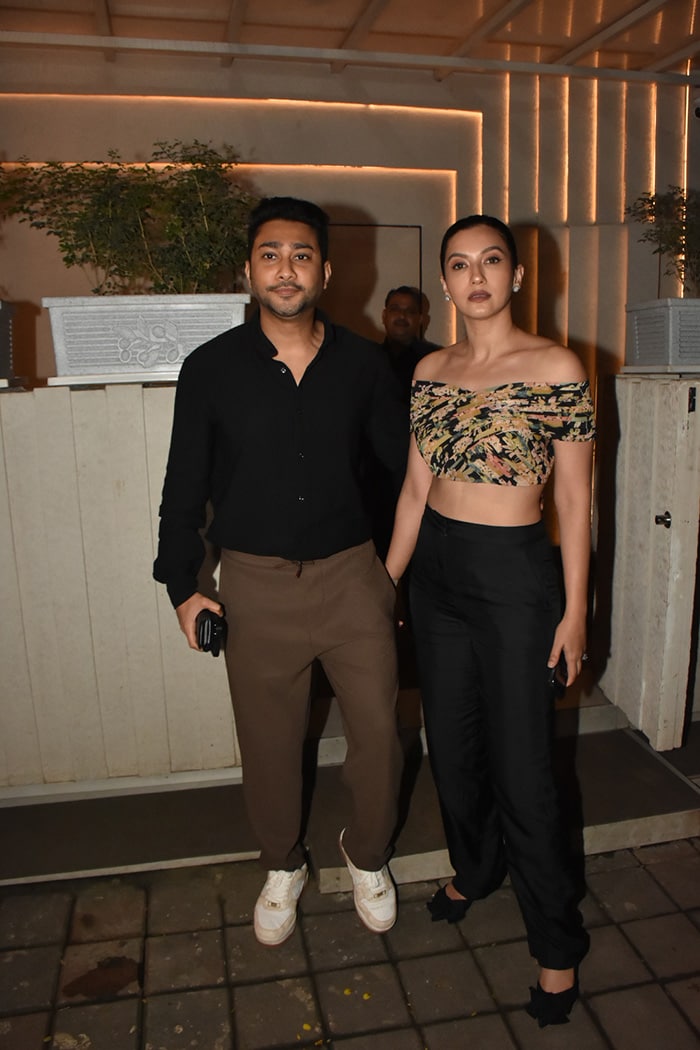 Gauhar Khan was spotted with her husband Zaid Darbar on the occasion of her birthday on Tuesday.