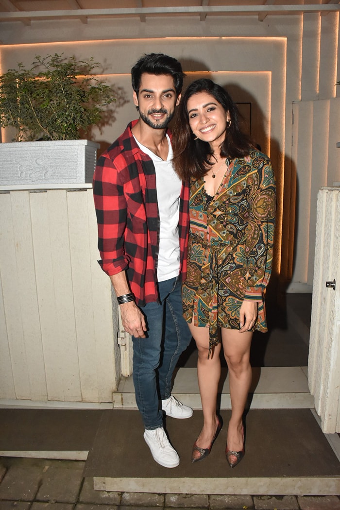 Actors Asha Negi and Karan Wahi attended Gauhar Khan's birthday party in Mumbai.