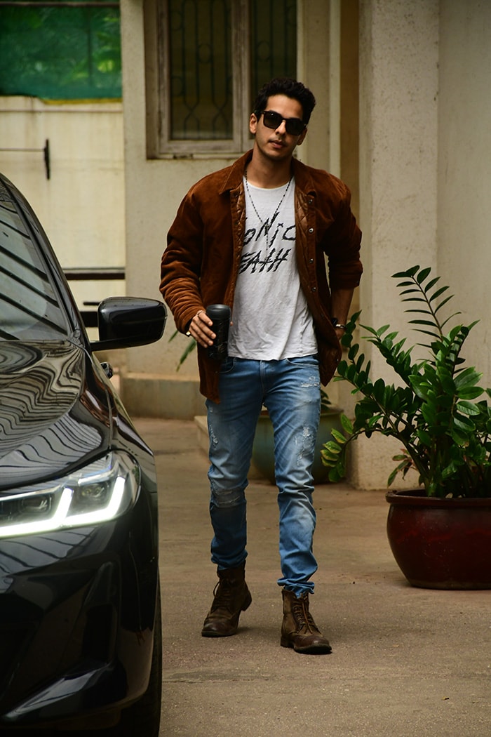 Ishaan Khatter was clicked outside a dubbing studio in Juhu.