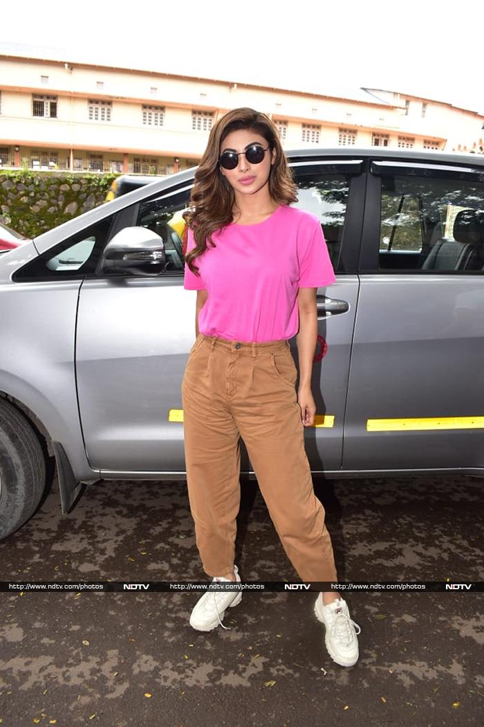 <i>Gold</i> actress Mouni Roy was spotted in Bandra.