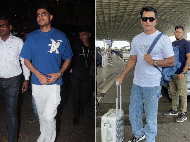Celeb Airport Spotting, Featuring Sonu Sood And Shubman Gill