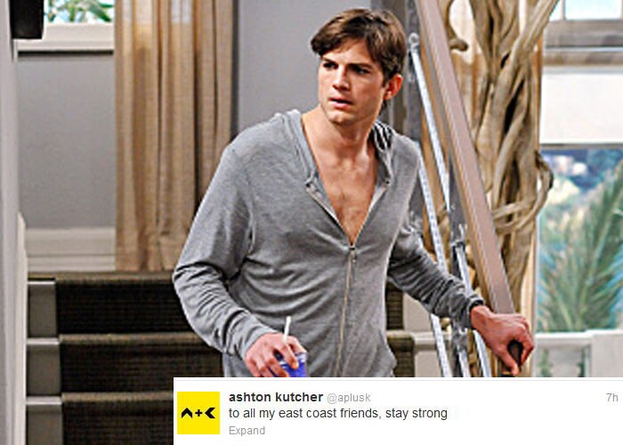 Ashton Kutcher: To all my east coast friends, stay strong