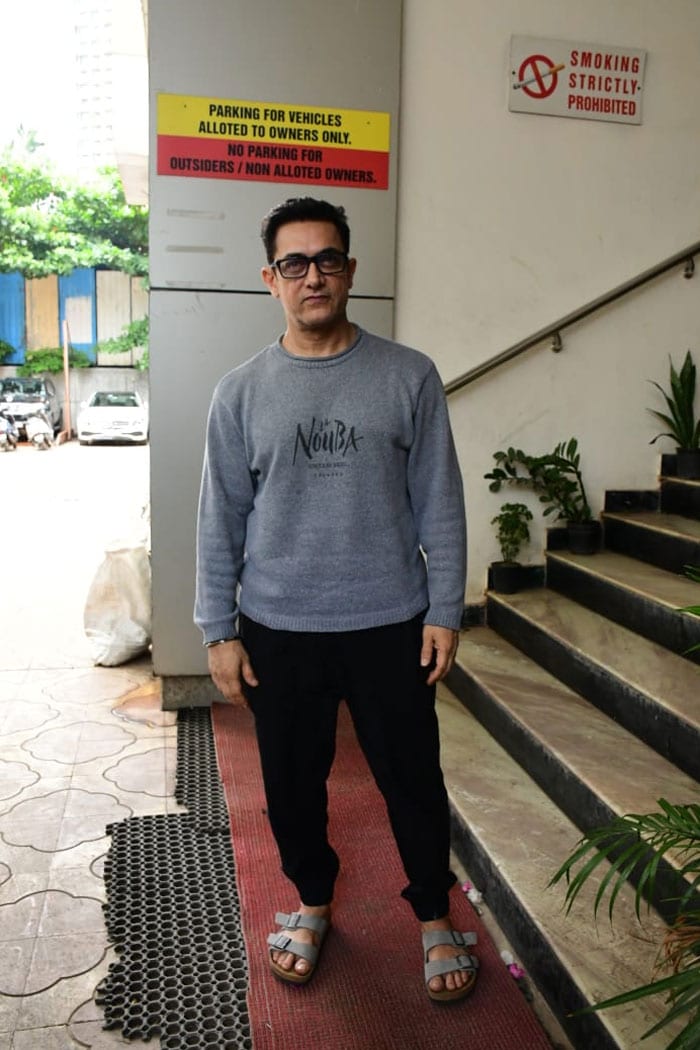 Aamir Khan stepped out in casuals.