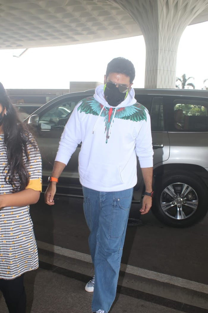 Actor Abhishek Bachchan flew out of Mumbai on Thursday. Where to, Abhishek?