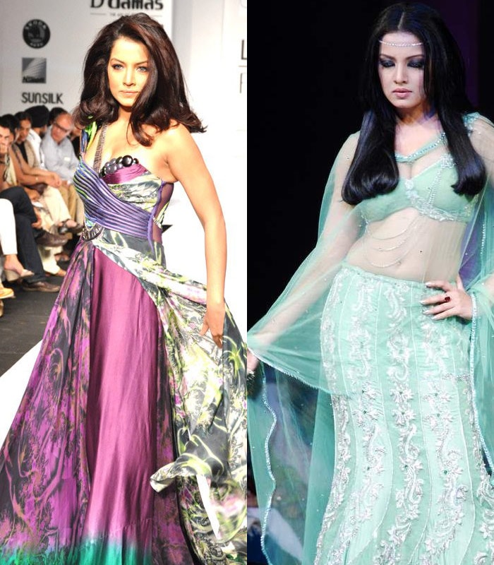 Red hot celebs on the ramp