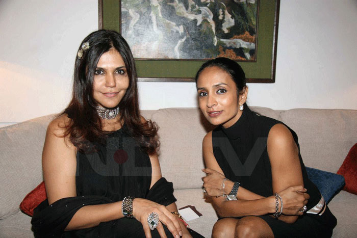 Suchitra Pillai with a friend at Sula's do.