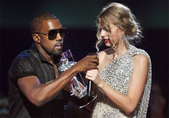 Taylor Swift, the first country singer to win the Best Female Video at this year's MTV Video Music Awards, was rudely interrupted by rapper Kanye West during her acceptance speech. He jumped onto the stage, snatched the mike from Swift and declared to the world that in his (completely unsolicited) opinion Beyonce's Single Ladies (Put a Ring on It) deserved the award rather than Swift's You Belong with Me. Although he later apologised to Swift for his unseemly outburst, the damage had already been done. West was being flogged left, right and centre. While President Obama called him a 'jackass' in an interview, many others including Michael Jackson's father thought he deserved the boot from showbiz for his boorishness.