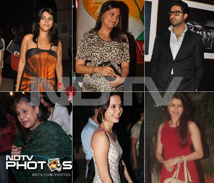 It was an evening of cinema, art and music at the Chivas Studio 2011 party organised in Mumbai. While Abhishek and Jaya Bachchan were seen enjoying the evening to the fullest, mommy-to-be Lara Dutta was was also spotted along with many other celebs.