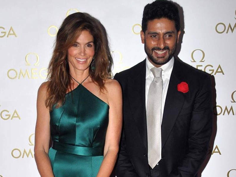 Hollywood Bollywood: Abhishek Bachchan Poses With Cindy Crawford