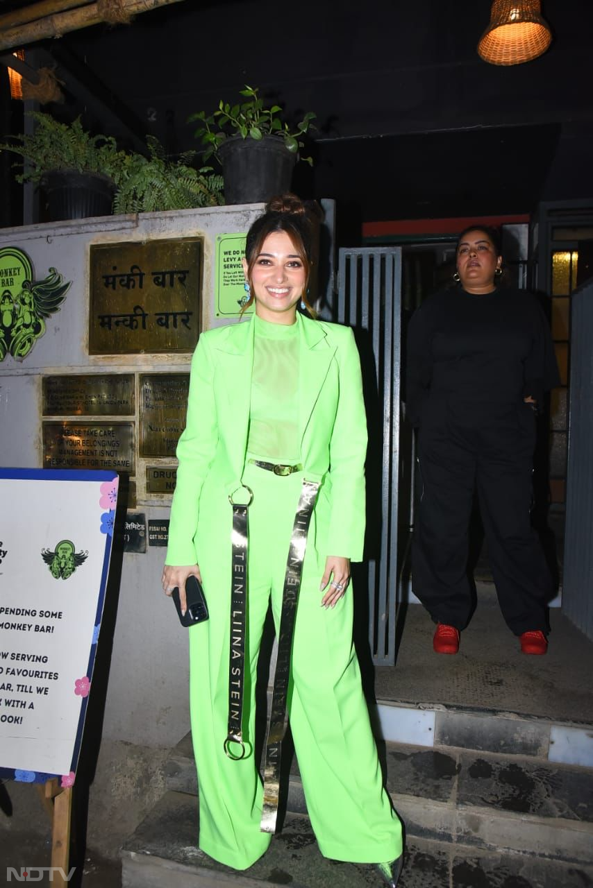 Tamannaah looked radiant in a green ensemble. (Image Courtesy: Varinder Chawla)