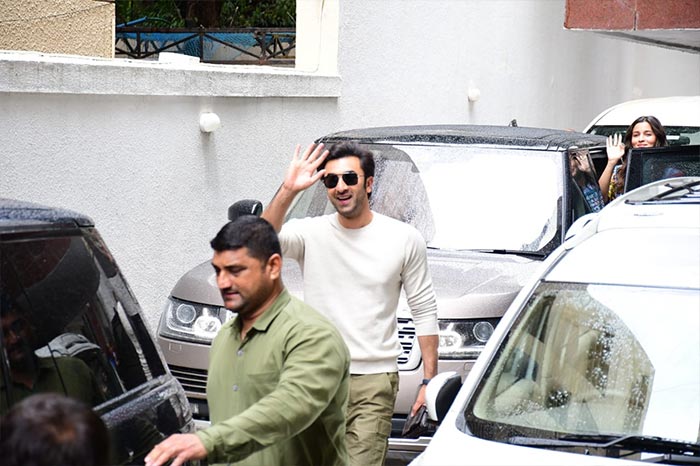 Alia Bhatt and husband Ranbir Kapoor were pictured in Karan Johar's Dharma Productions' office in Khar.
