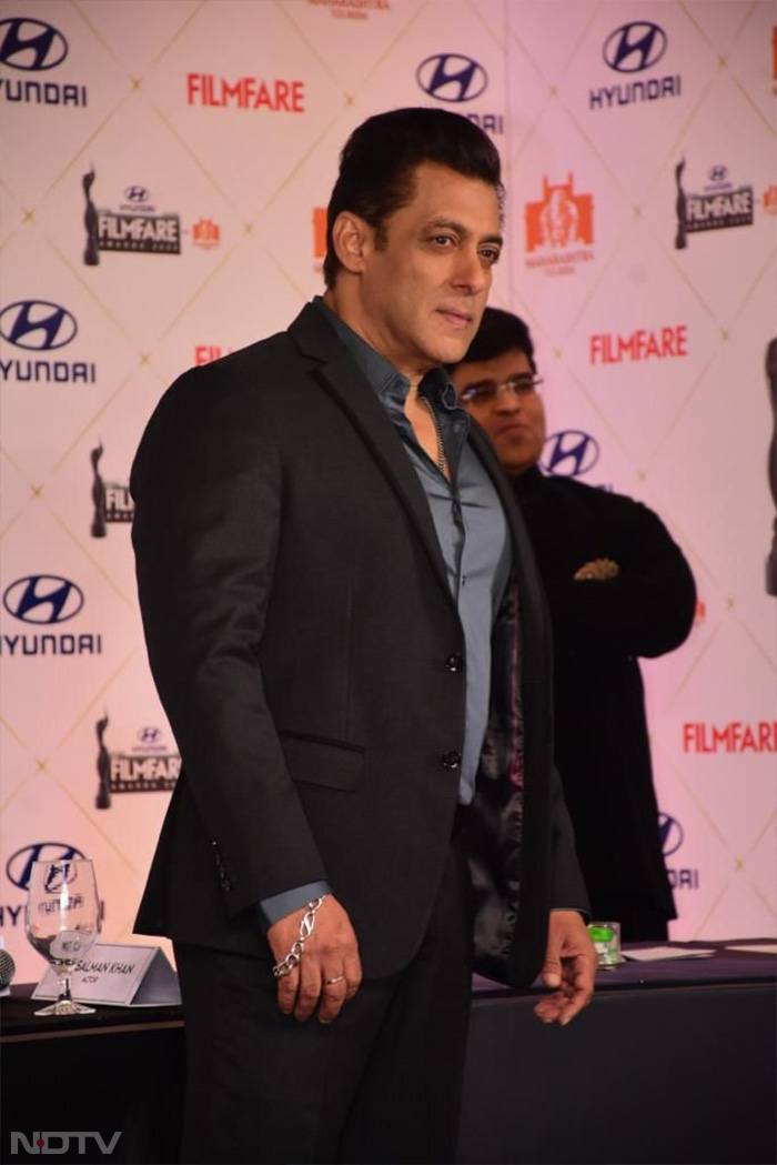 Salman Khan was clicked at a press conference. (Image Courtesy: Varinder Chawla)