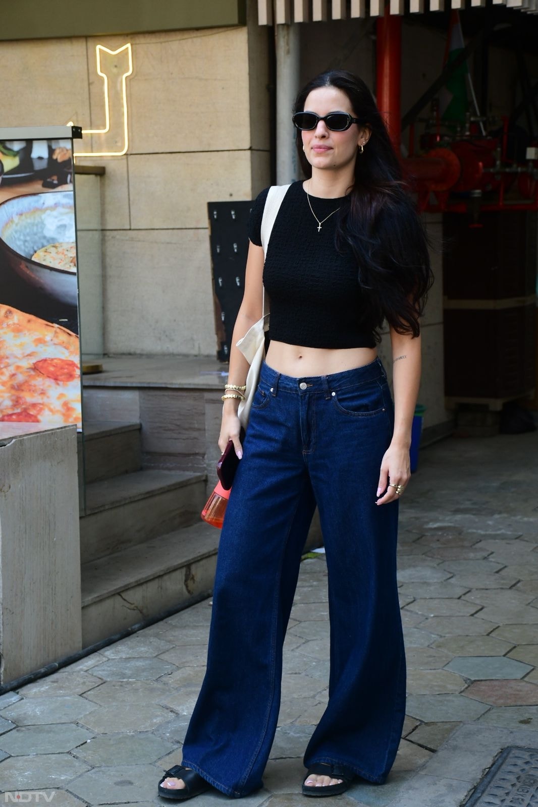 Natasa Stankovic sported denims with a black top (Image Courtesy: Varinder Chawla)